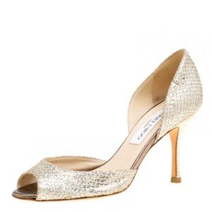 Jimmy Choo Logan D'orsay Peep Toe Pumps